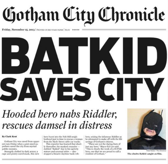 Batkid in the news